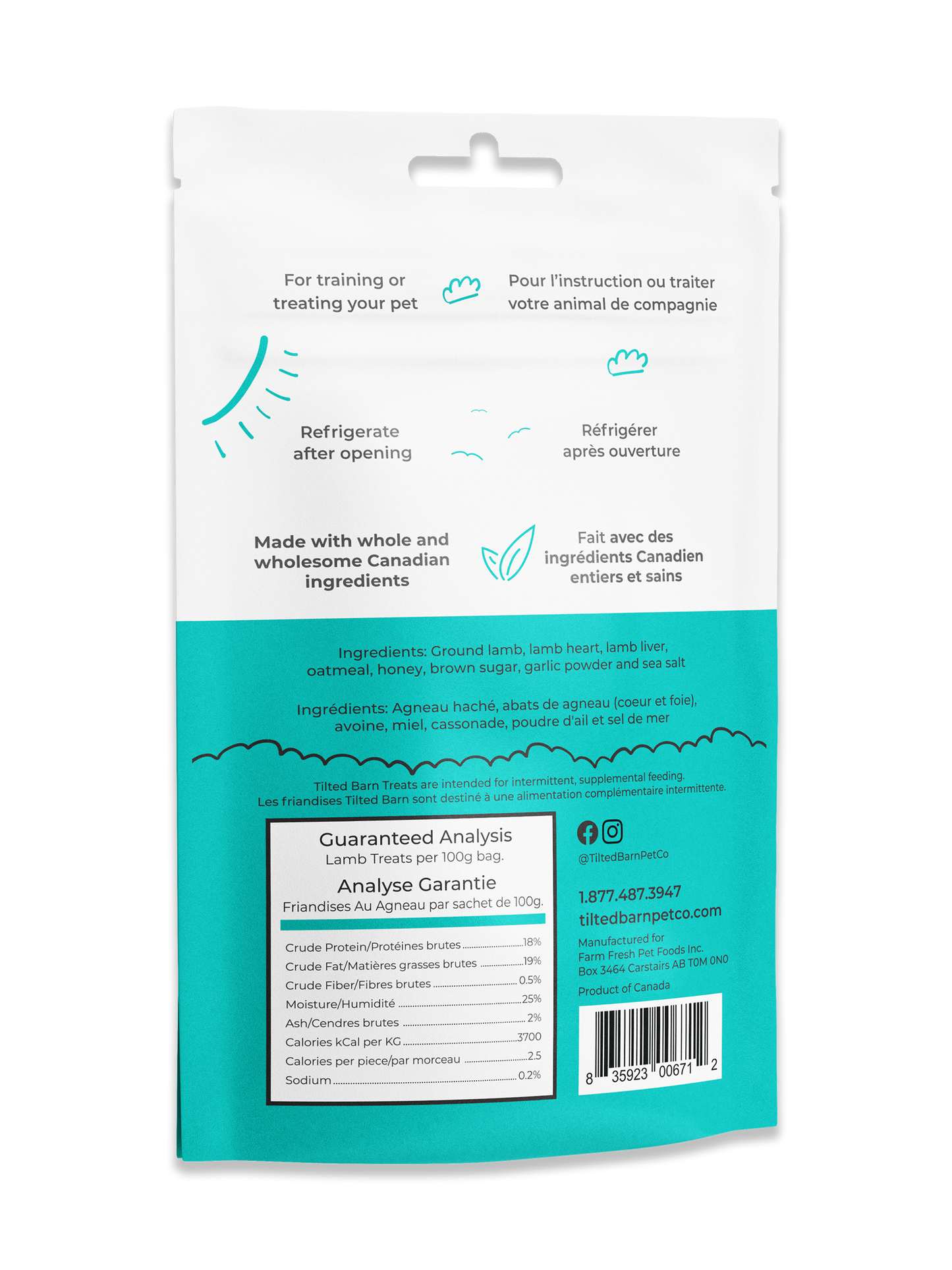 Lamb Treats For Dogs 100g/3.53oz