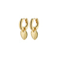 Pilgrim Sophia recycled gold-plated heart hoops