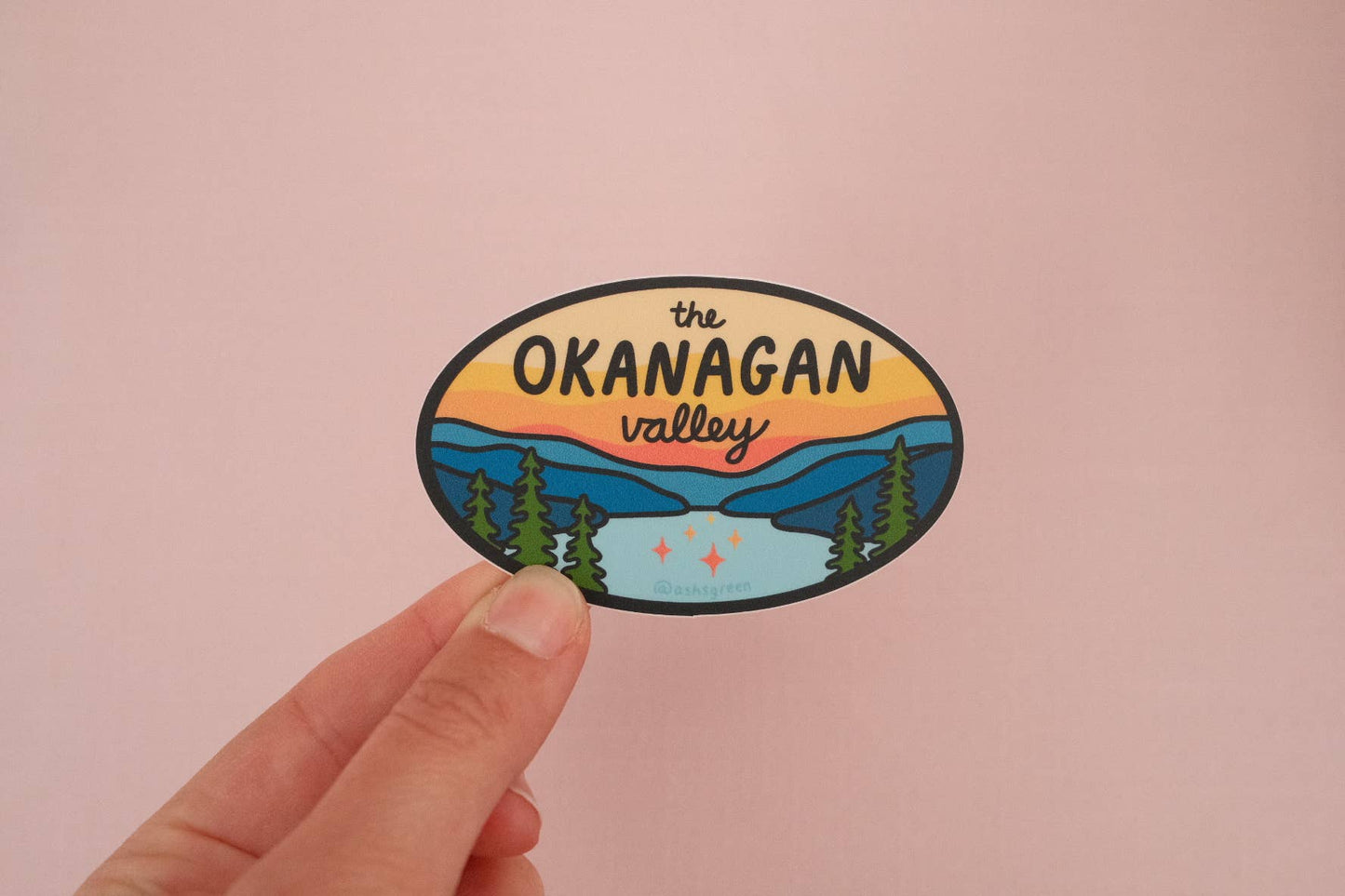 Retro Okanagan Valley - 3" vinyl sticker
