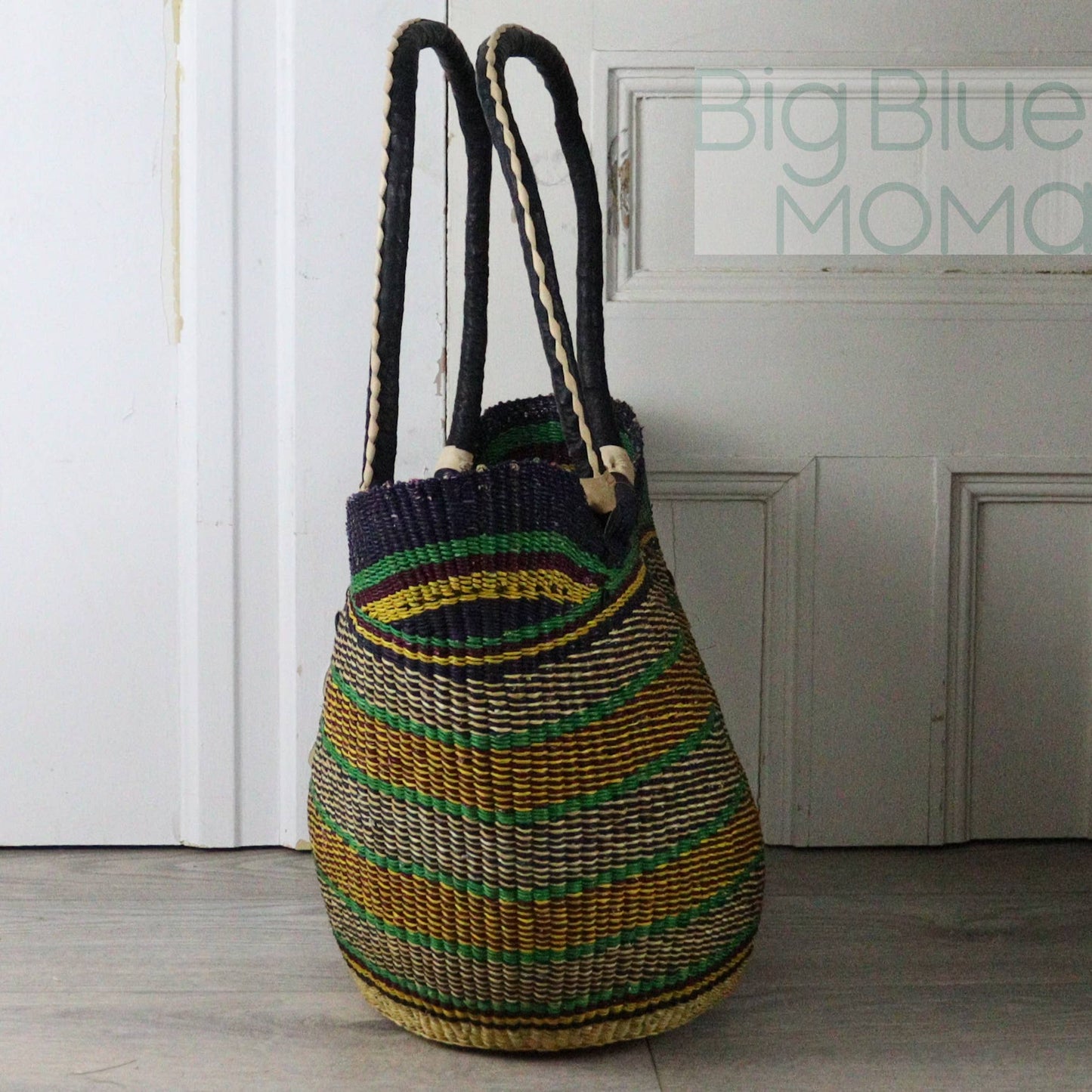Big Blue Moma Shoulder Shopper - Traditional Palette