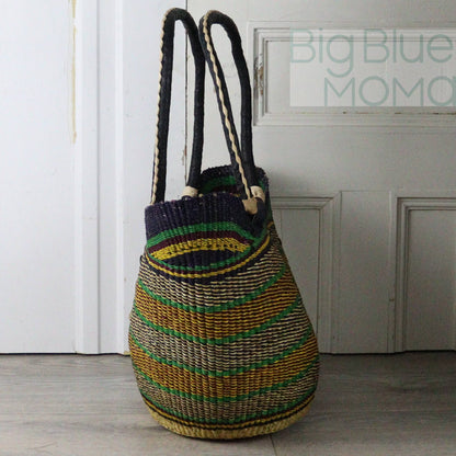 Big Blue Moma Shoulder Shopper - Traditional Palette