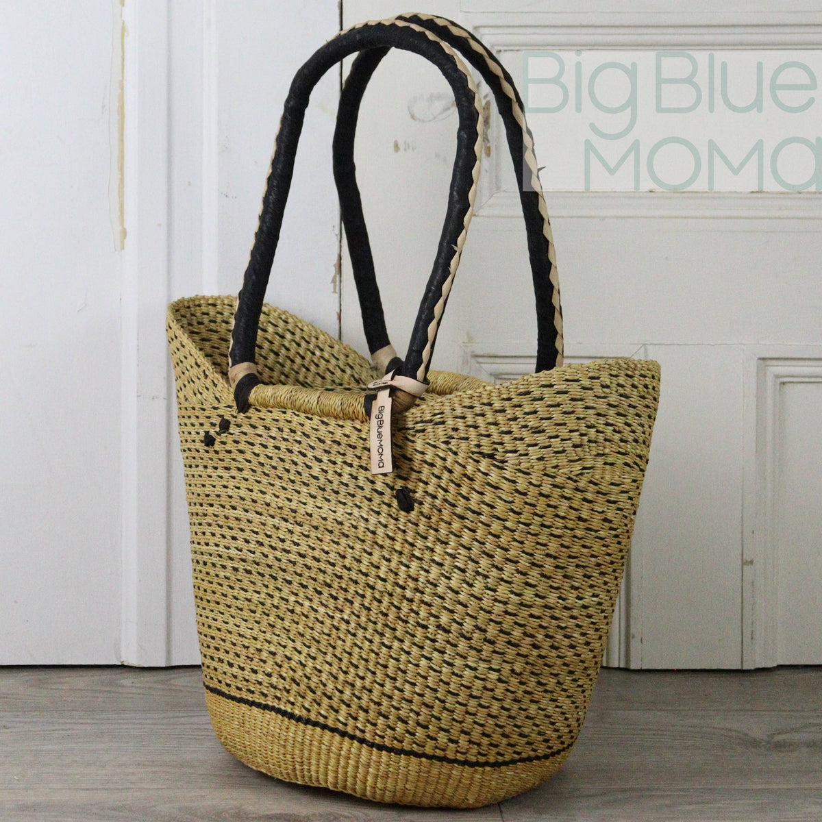 Big Blue Moma Shoulder Shopper - Natural Palette