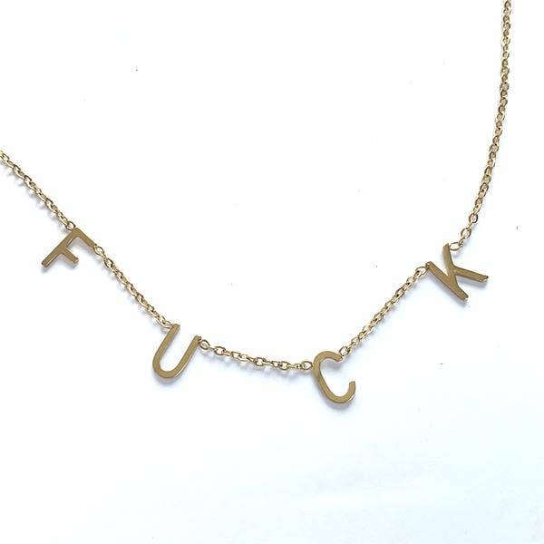 Royce and Oak Swear Word Necklace - Gold