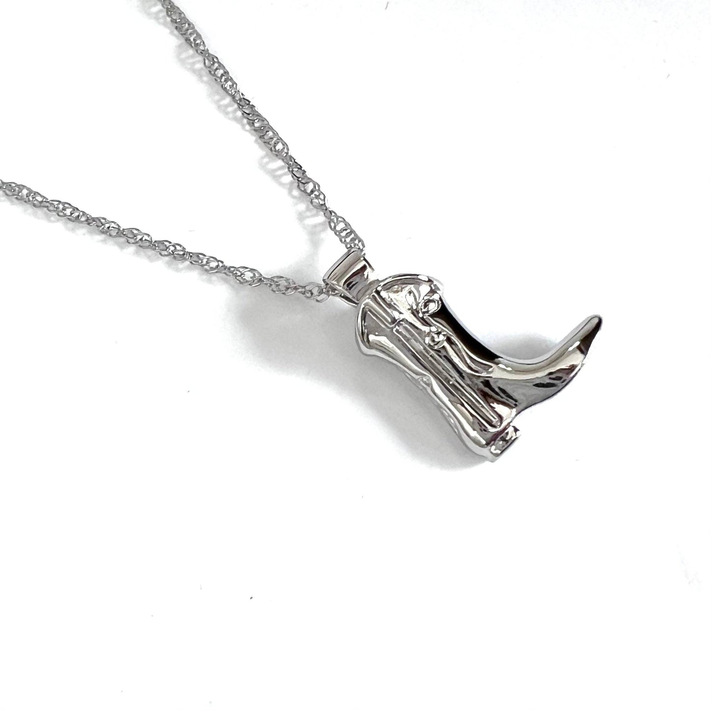 Royce and Oak Western Boot Necklace - Silver