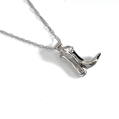 Royce and Oak Western Boot Necklace - Silver
