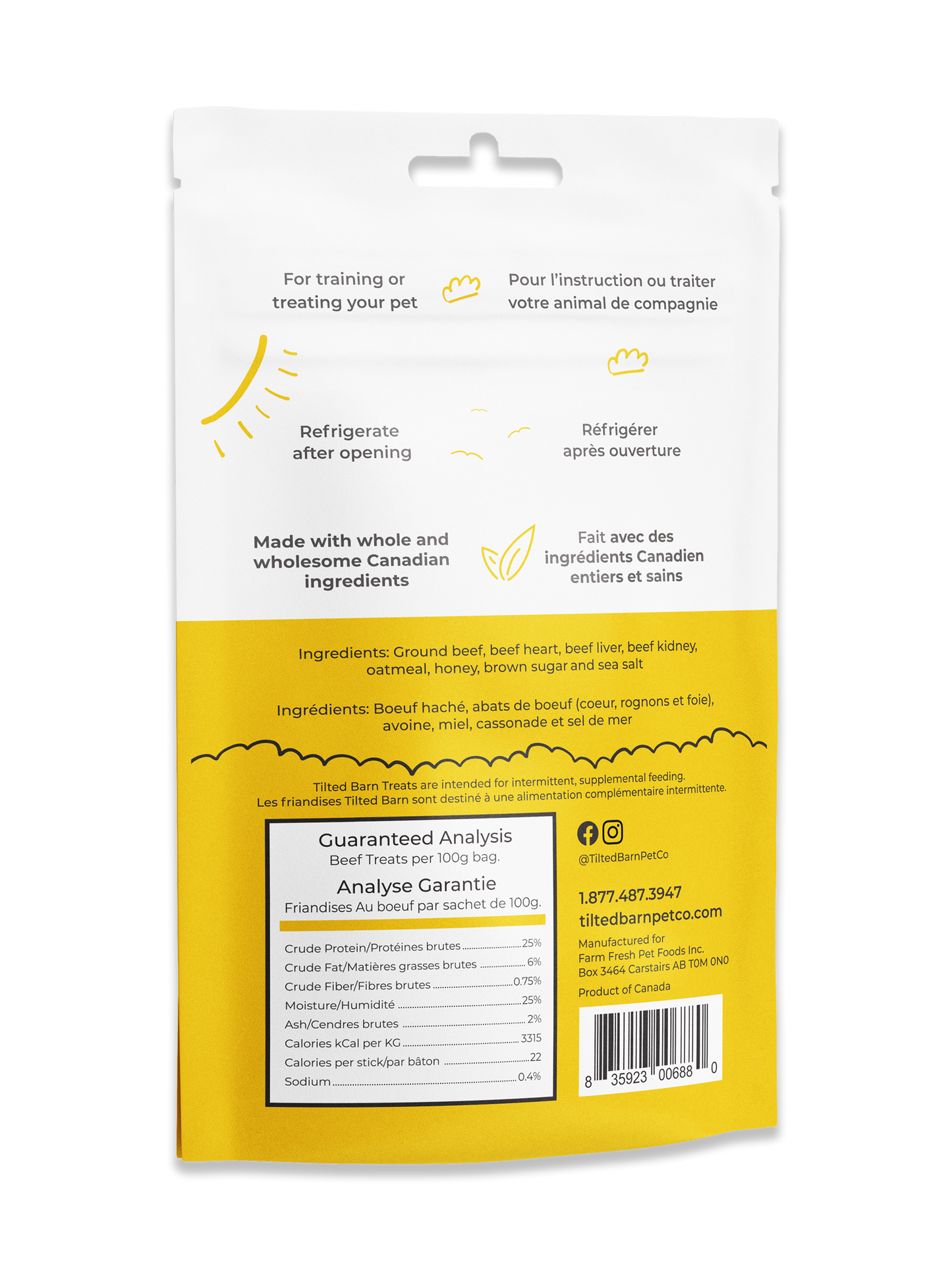 Garlic Free Beef Treats For Dogs 100g/3.53oz