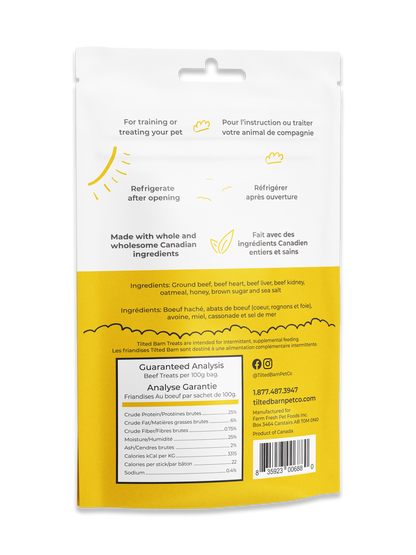 Garlic Free Beef Treats For Dogs 100g/3.53oz