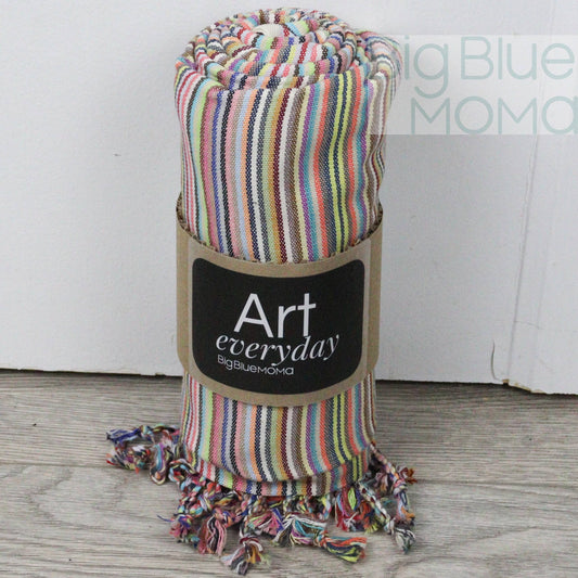 Big Blue Moma Stripe Peshtemal: Berry Whip
