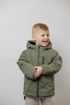 KidORCA Porteau Reversible Waterproof Puffer Jacket - Dusty Olive, additional product photograph 3