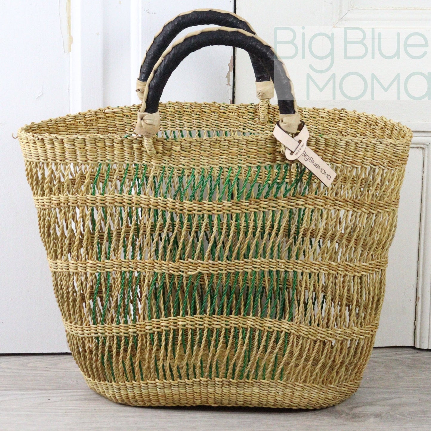 Big Blue Moma Bolga Basket - Special Net - Medium: Natural