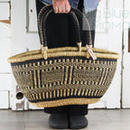 Big Blue Moma Bolga Basket - Special Shopper Large - Natural Palette