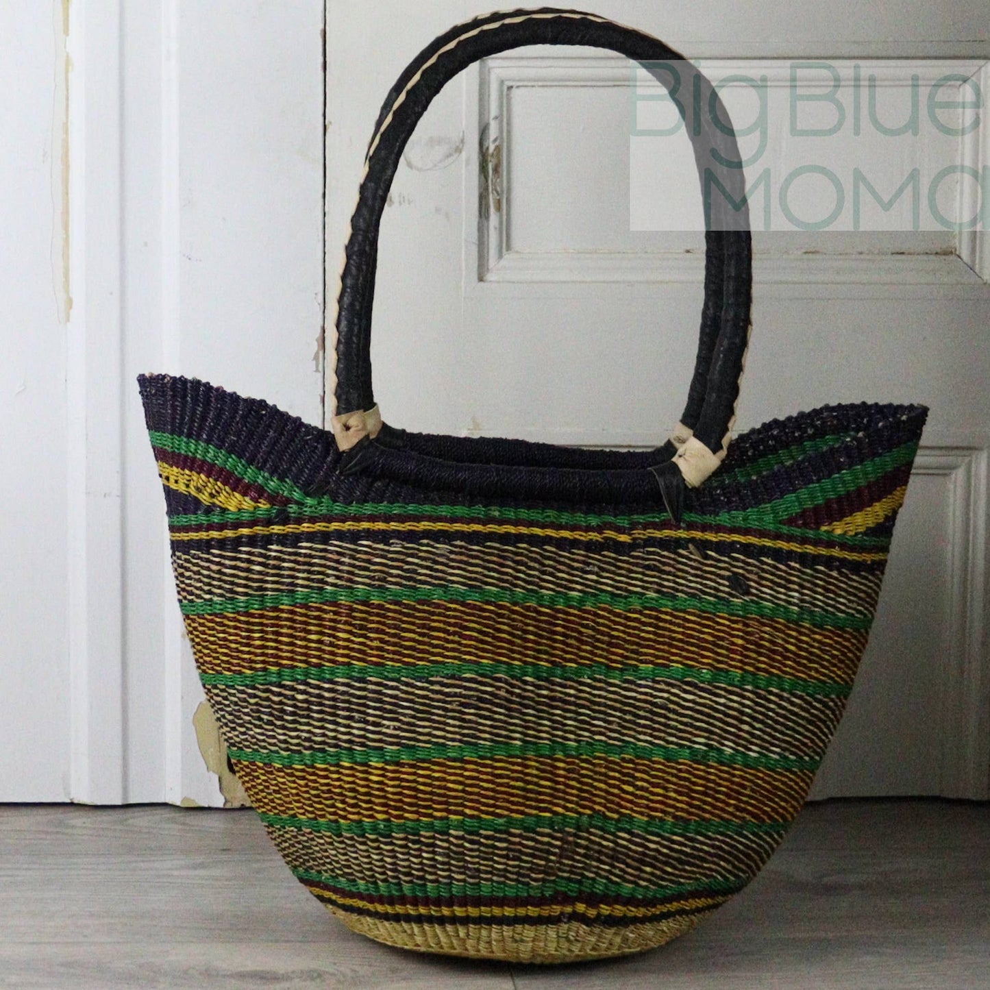 Big Blue Moma Shoulder Shopper - Traditional Palette