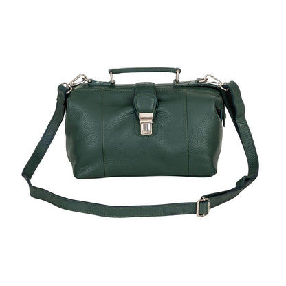 Bella, Women’s Full Grain Leather Bag: OLIVE GREEN