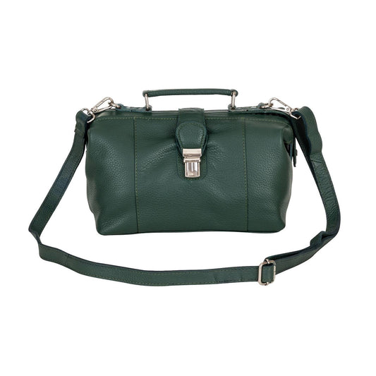 Bella, Women’s Full Grain Leather Bag: OLIVE GREEN