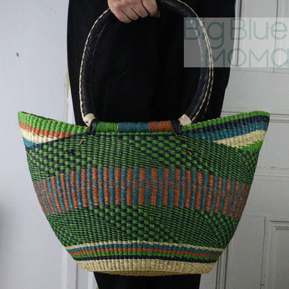 Big Blue Moma Shoulder Shopper - Traditional Palette