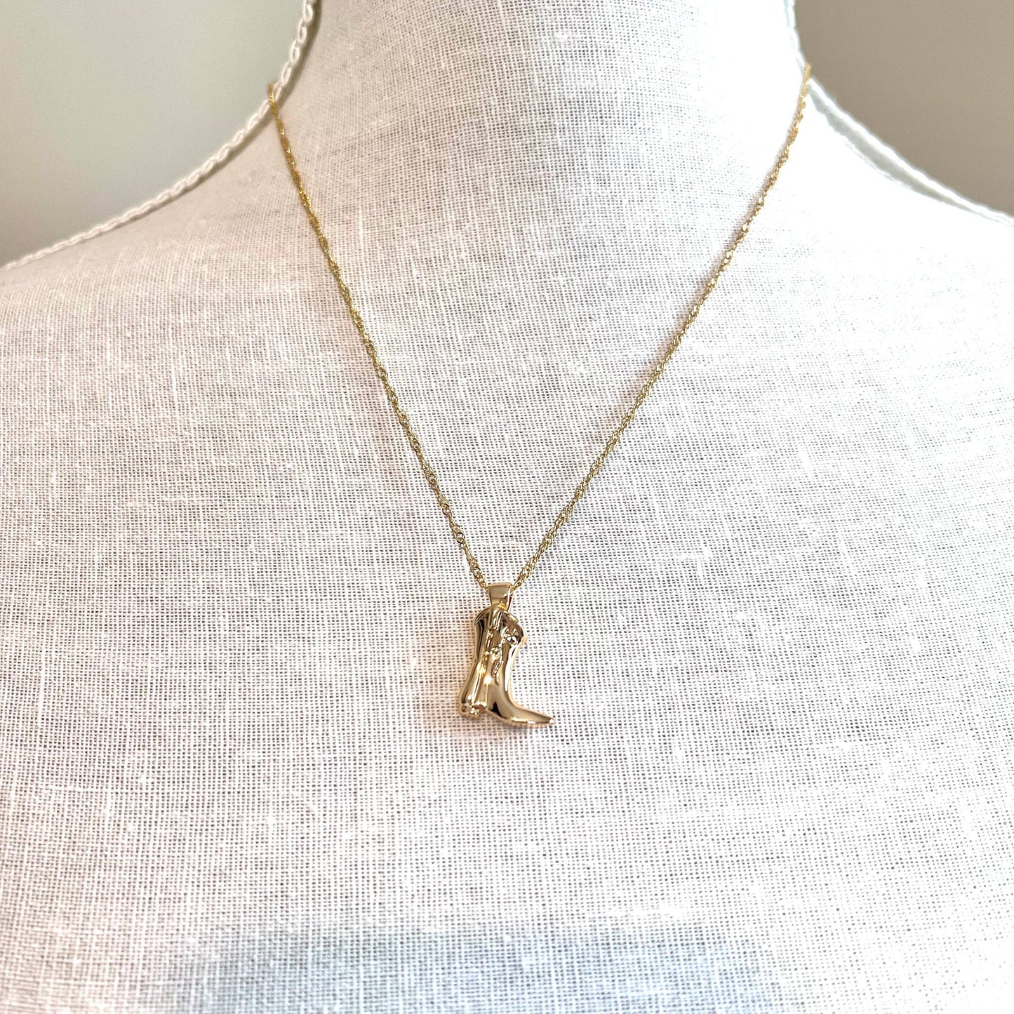 Royce and Oak Western Boot Necklace - Silver