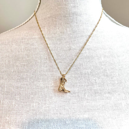 Royce and Oak Western Boot Necklace - Gold