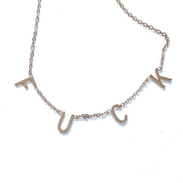 Royce and Oak Swear Word Necklace - Gold