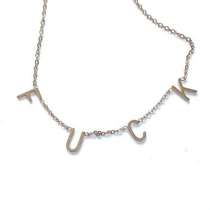 Royce and Oak Swear Word Necklace - Gold