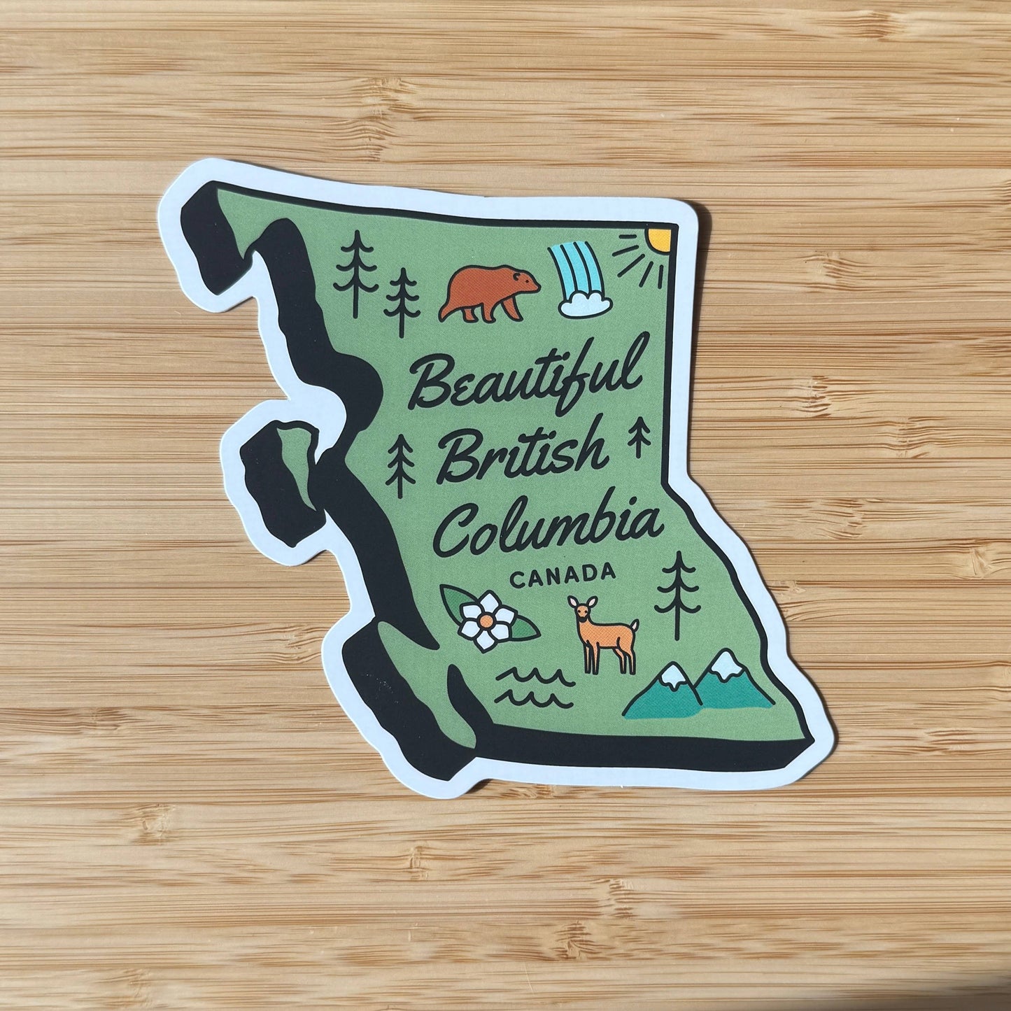 Die-Cut British Columbia Postcard