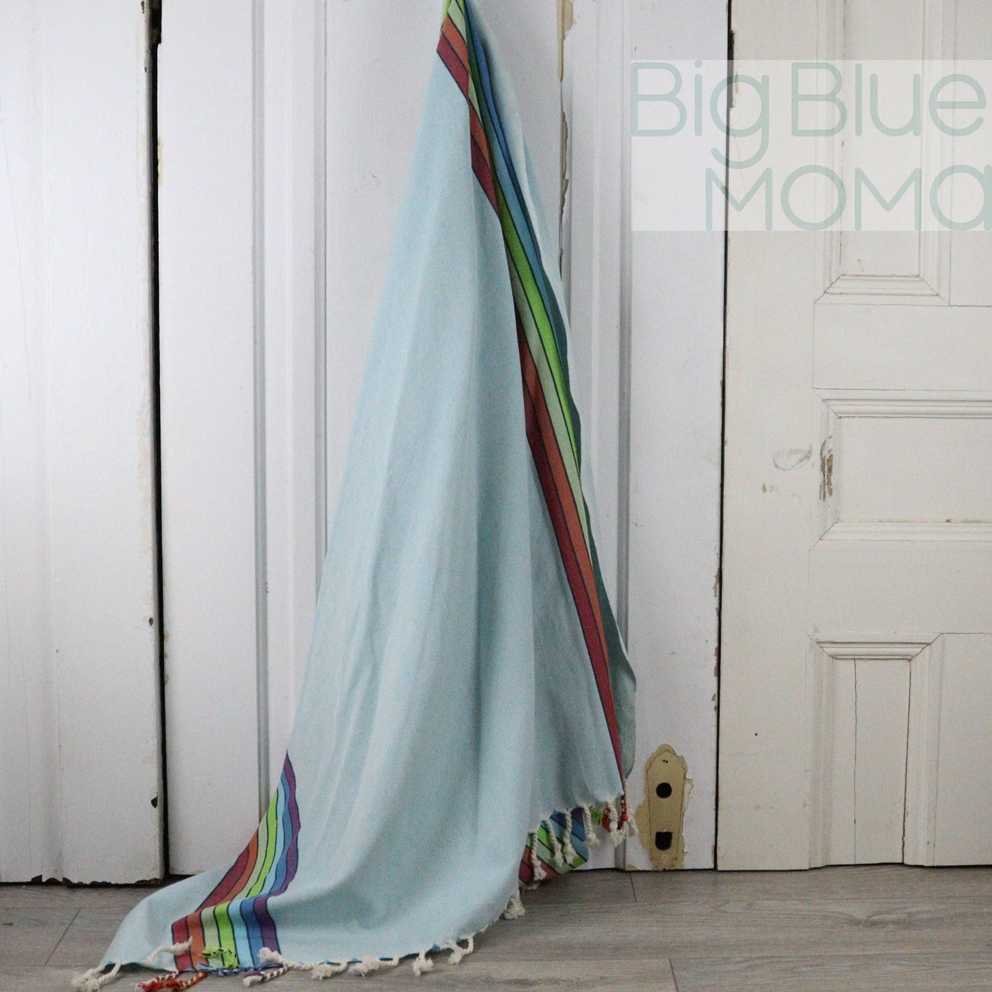 Big Blue Moma Rainbow Peshtemal: Baby Pink / Standard