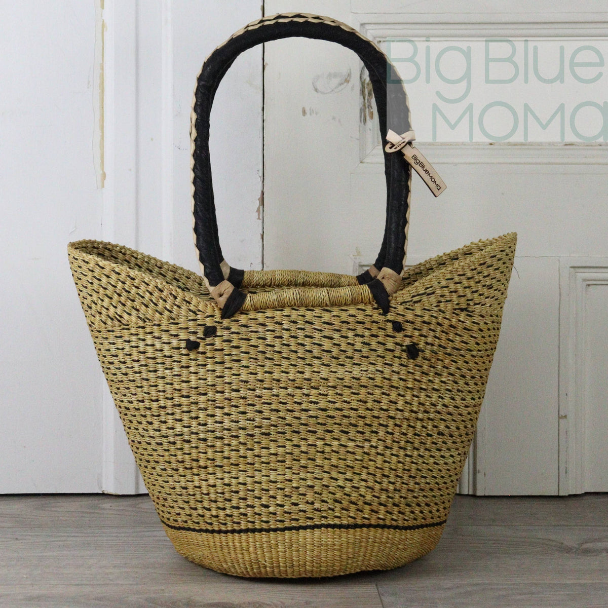 Big Blue Moma Shoulder Shopper - Natural Palette