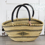 Big Blue Moma Bolga Basket - Special Shopper Large - Natural Palette