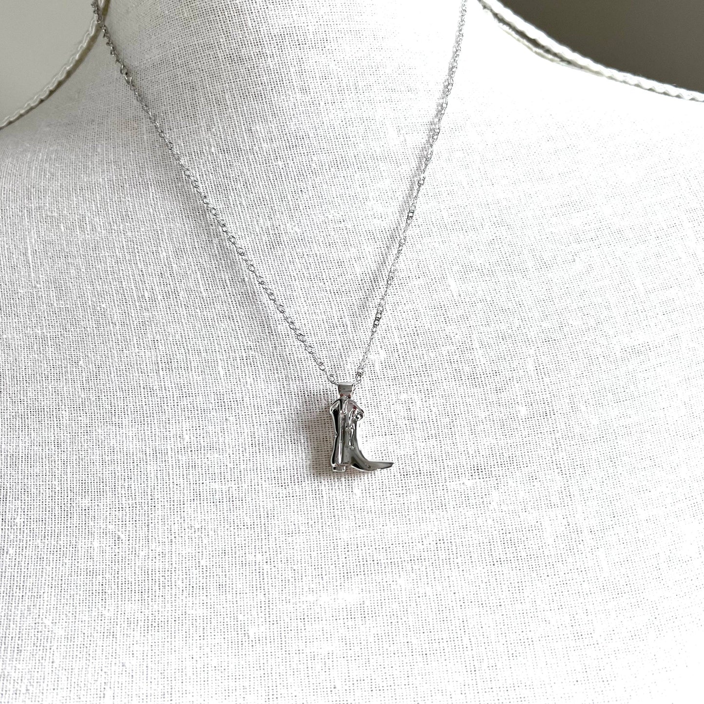 Royce and Oak Western Boot Necklace - Silver
