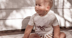KidORCA Stripe Khaki Kids Boardie Swim Shorts, additional product photograph 8