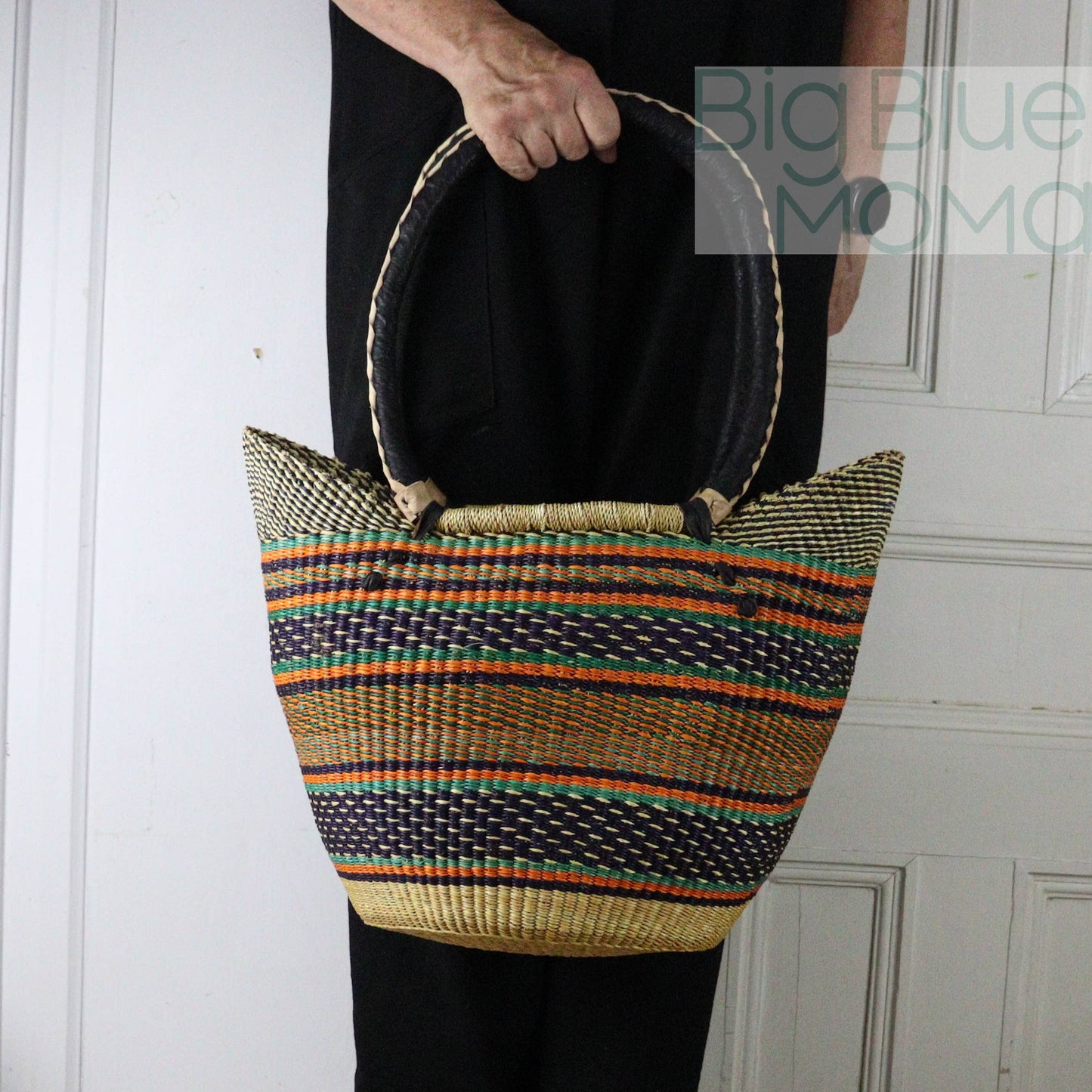 Big Blue Moma Shoulder Shopper - Traditional Palette