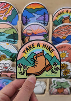 Take A Hike - 3" vinyl sticker
