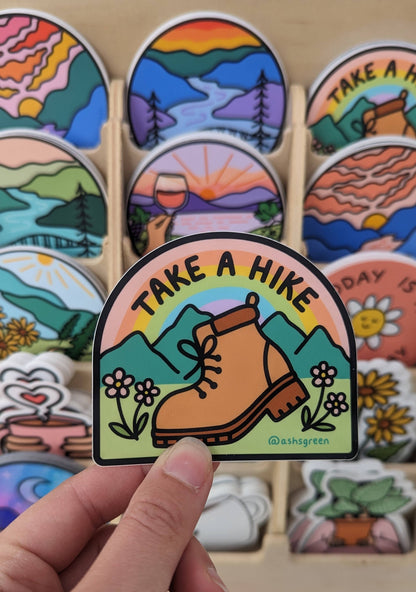 Take A Hike - 3" vinyl sticker