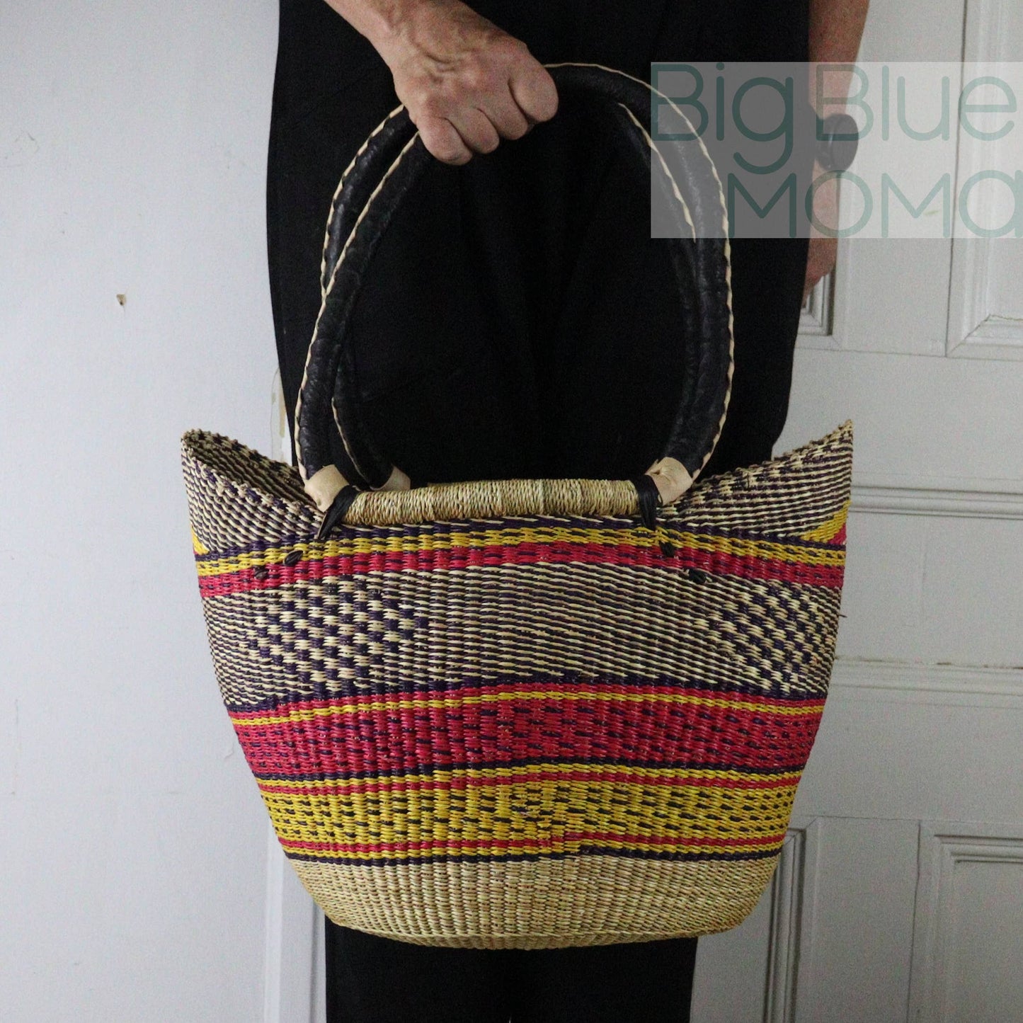 Big Blue Moma Shoulder Shopper - Traditional Palette