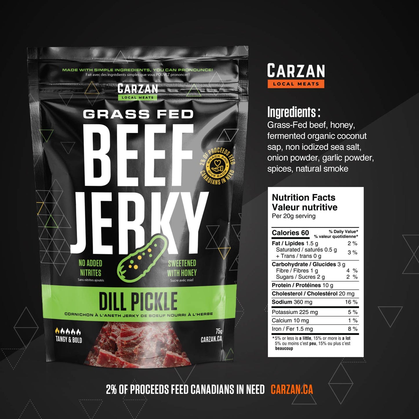 Carzan Dill Pickle Beef Jerky