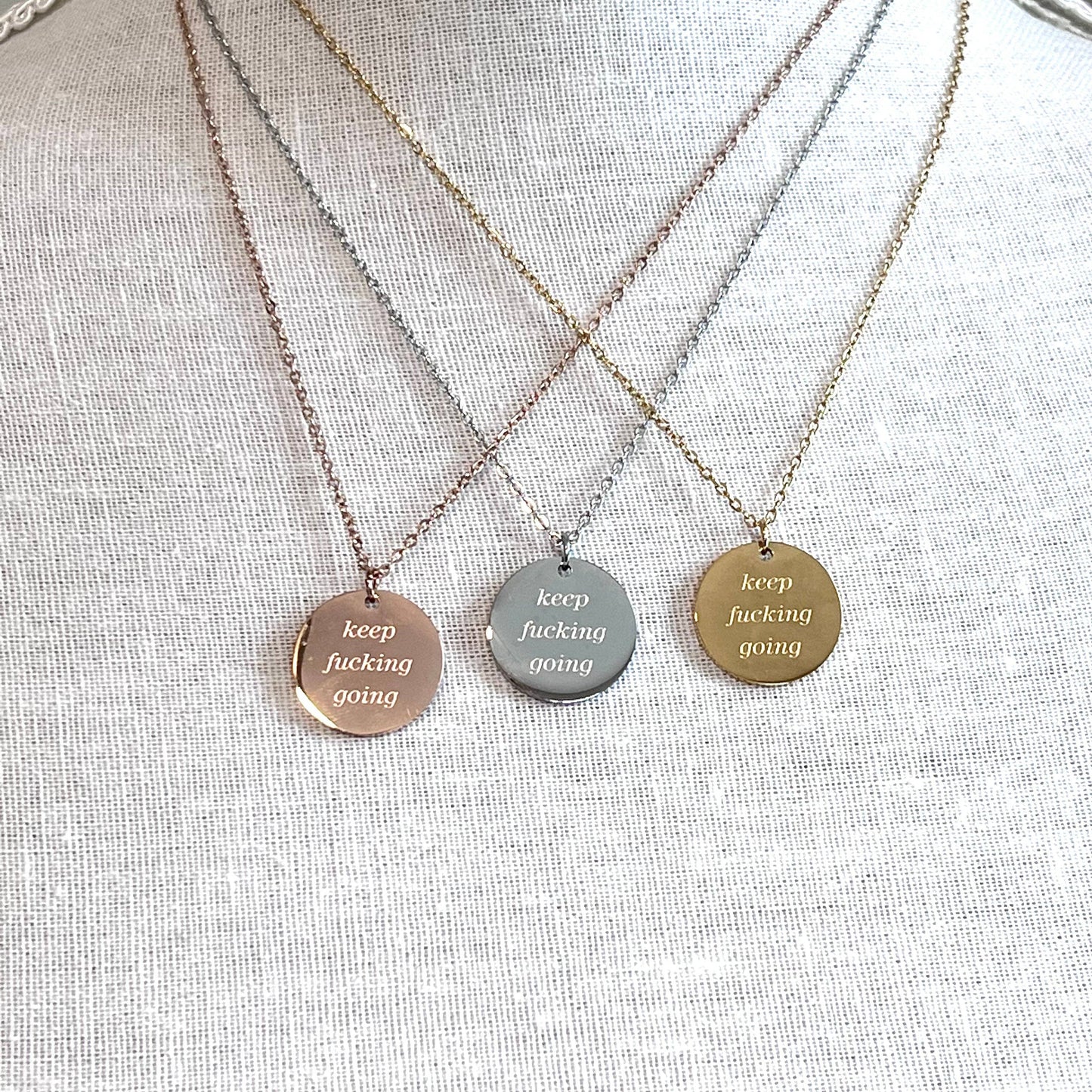 Royce and Oak Keep F*cking Going Necklace - Gold