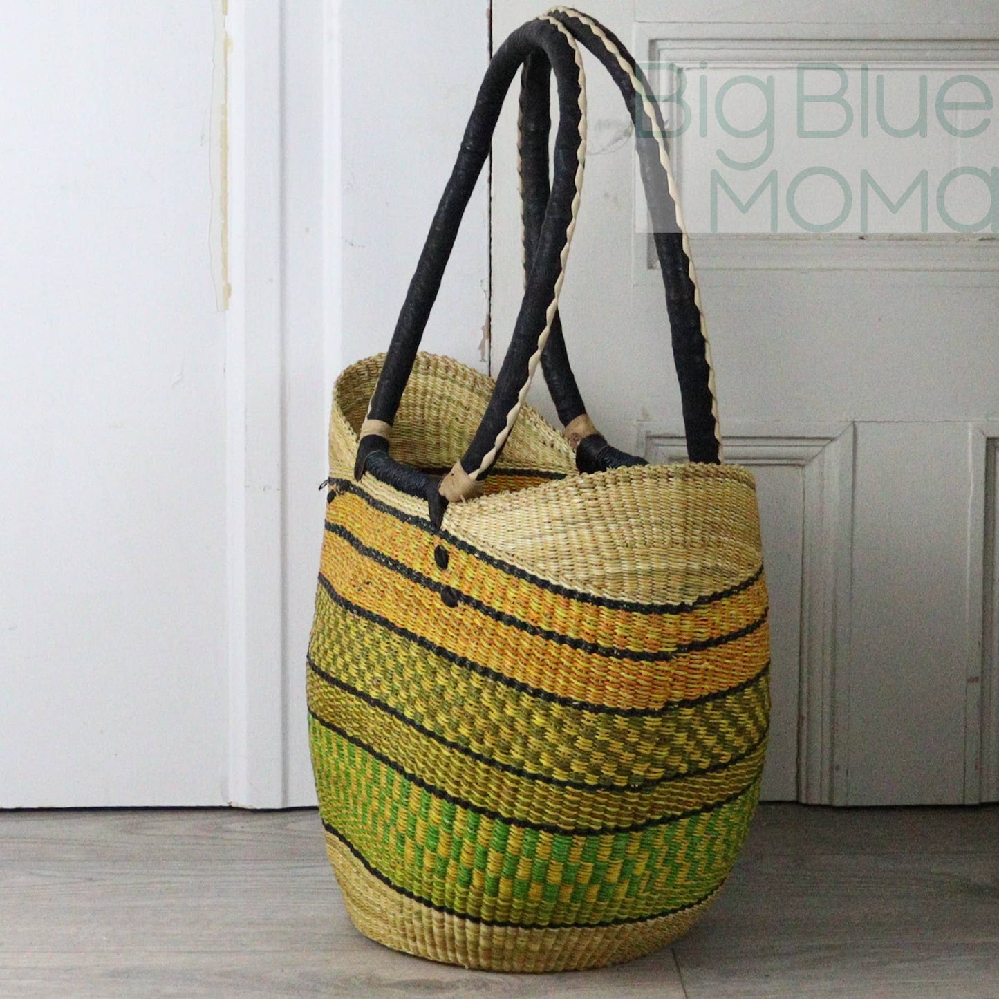 Big Blue Moma Shoulder Shopper - Traditional Palette