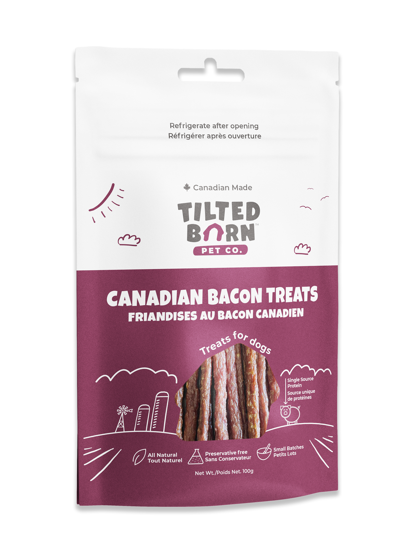 Canadian Bacon Treats For Dogs 100g/3.53oz