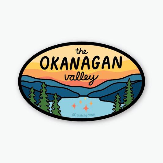 Retro Okanagan Valley - 3" vinyl sticker