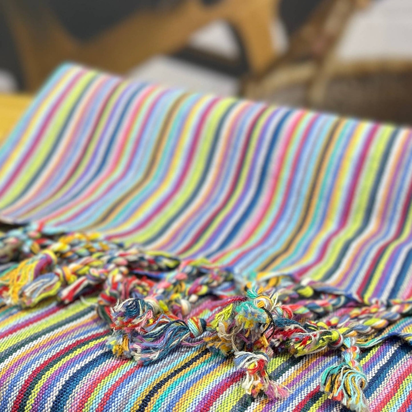 Big Blue Moma Stripe Peshtemal: Berry Whip