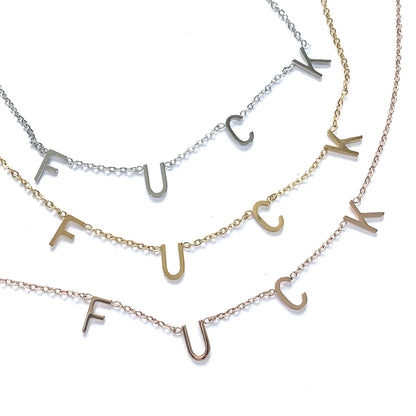 Royce and Oak Swear Word Necklace - Gold