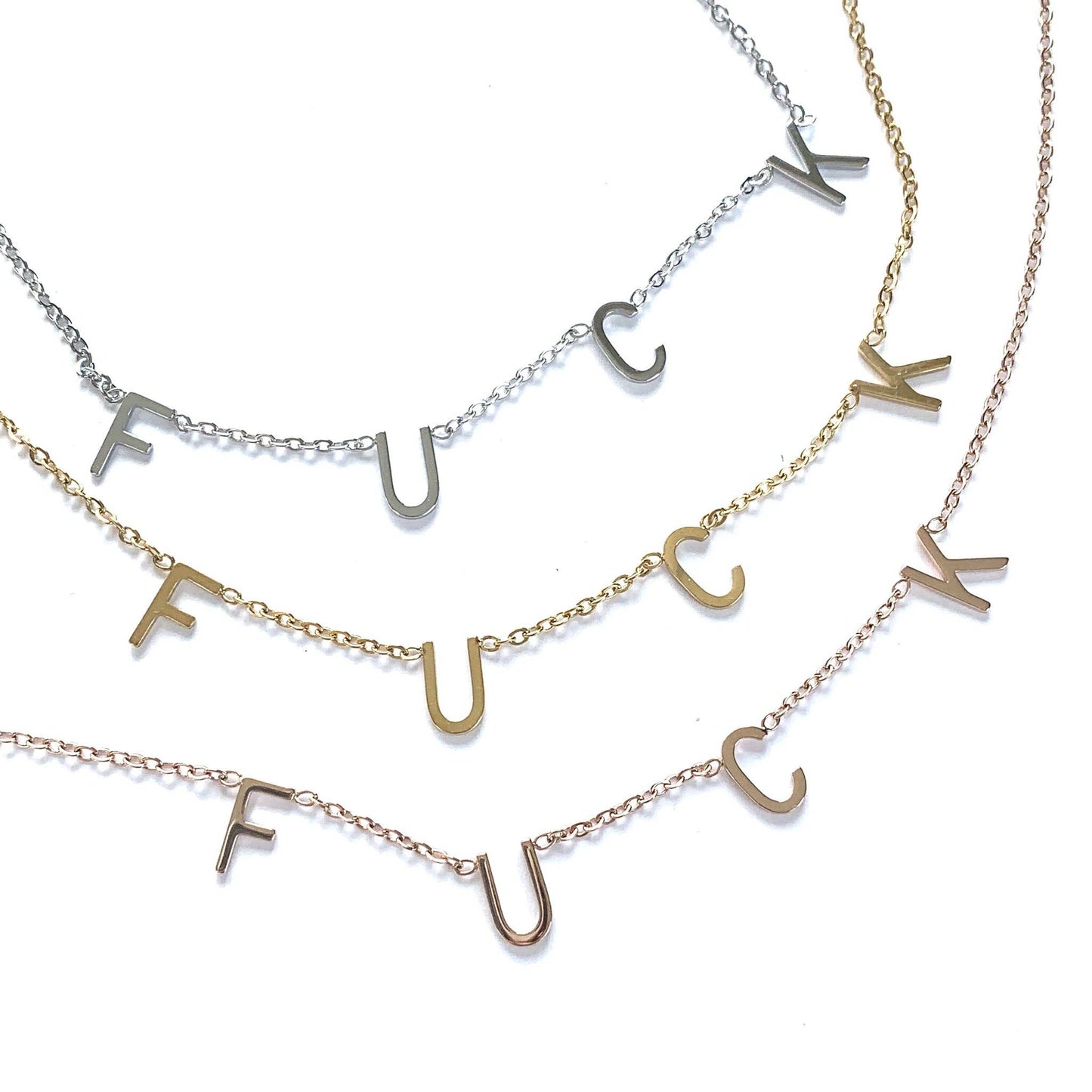 Royce and Oak Swear Word Necklace - Silver