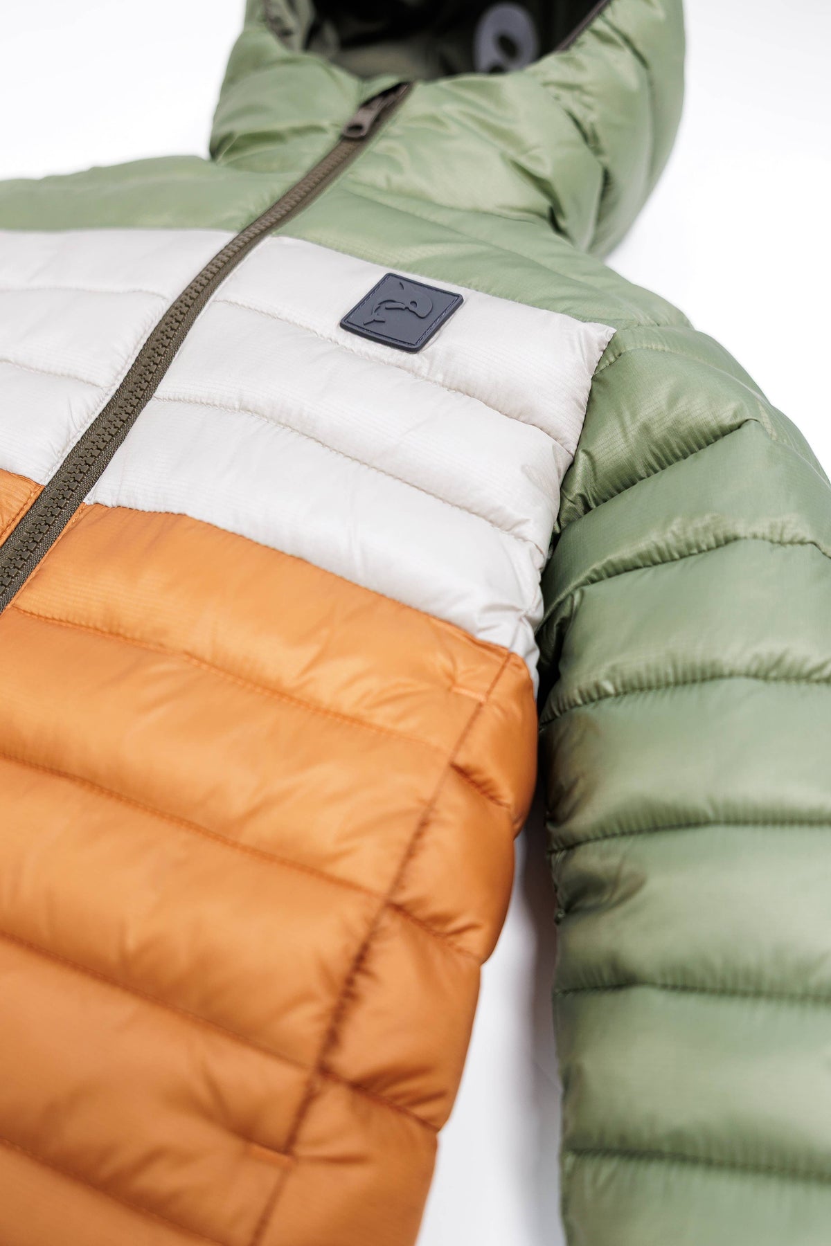 KidORCA Porteau Reversible Waterproof Puffer Jacket - Dusty Olive, additional product photograph 7