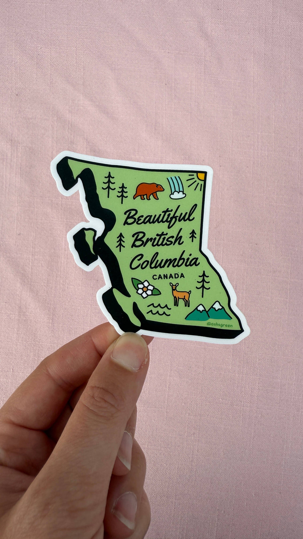 Beautiful British Columbia - provinces of Canada sticker