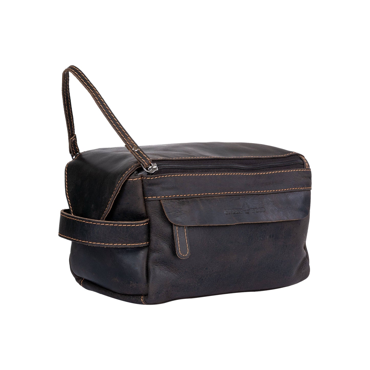 Greenwood Leather Darwin Travel Wash Bag - Sandal