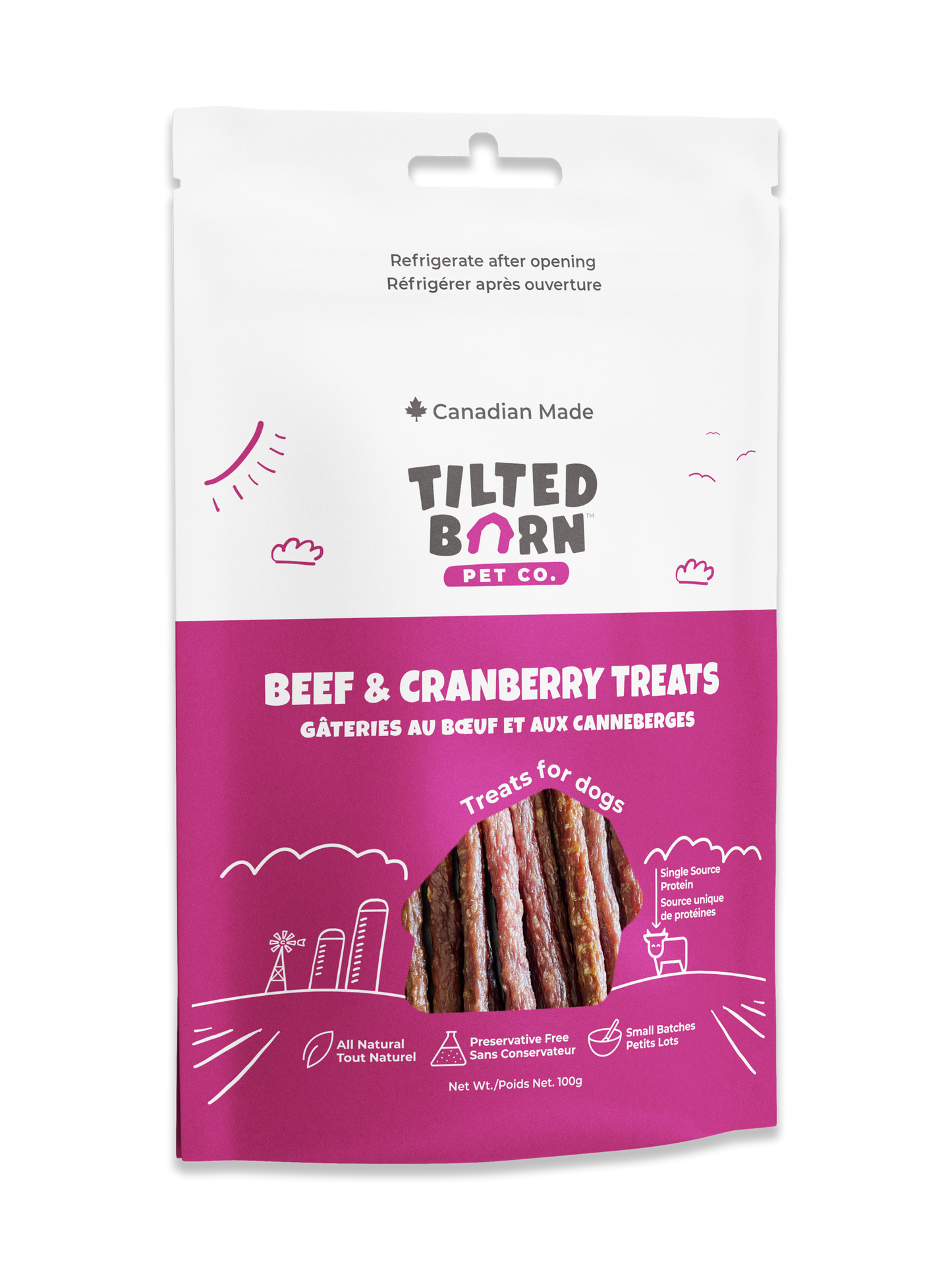 Beef and Cranberry Treats For Dogs 100g/3.53oz