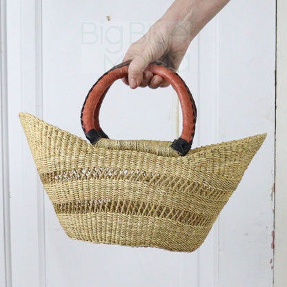Big Blue Moma U Shopper Small Wide Mouth - Natural Palette  