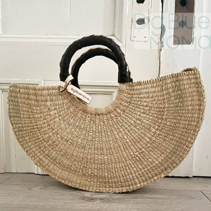 Big Blue Moma Bolga Basket - Half Moon Bag Supernatural