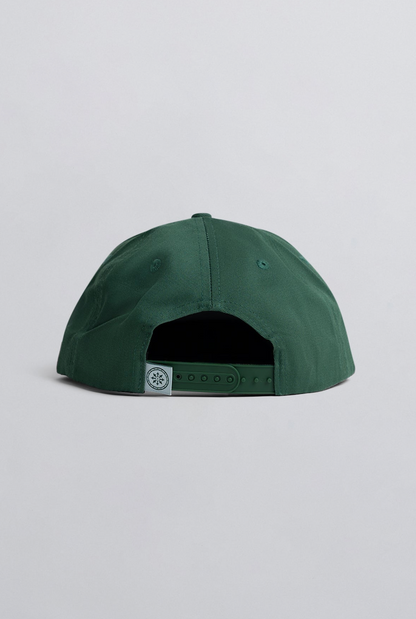 Champlain Green on Green Hat with snapback adjustability