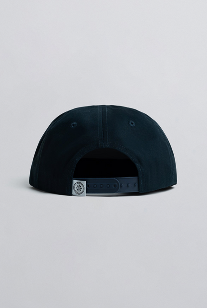 Champlain Navy on Navy Hat with adjustable snapback closure - back view
