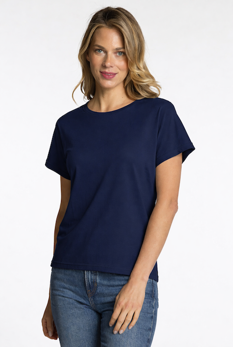 DKR & Co Short Batwing Sleeve Crew Neck Top